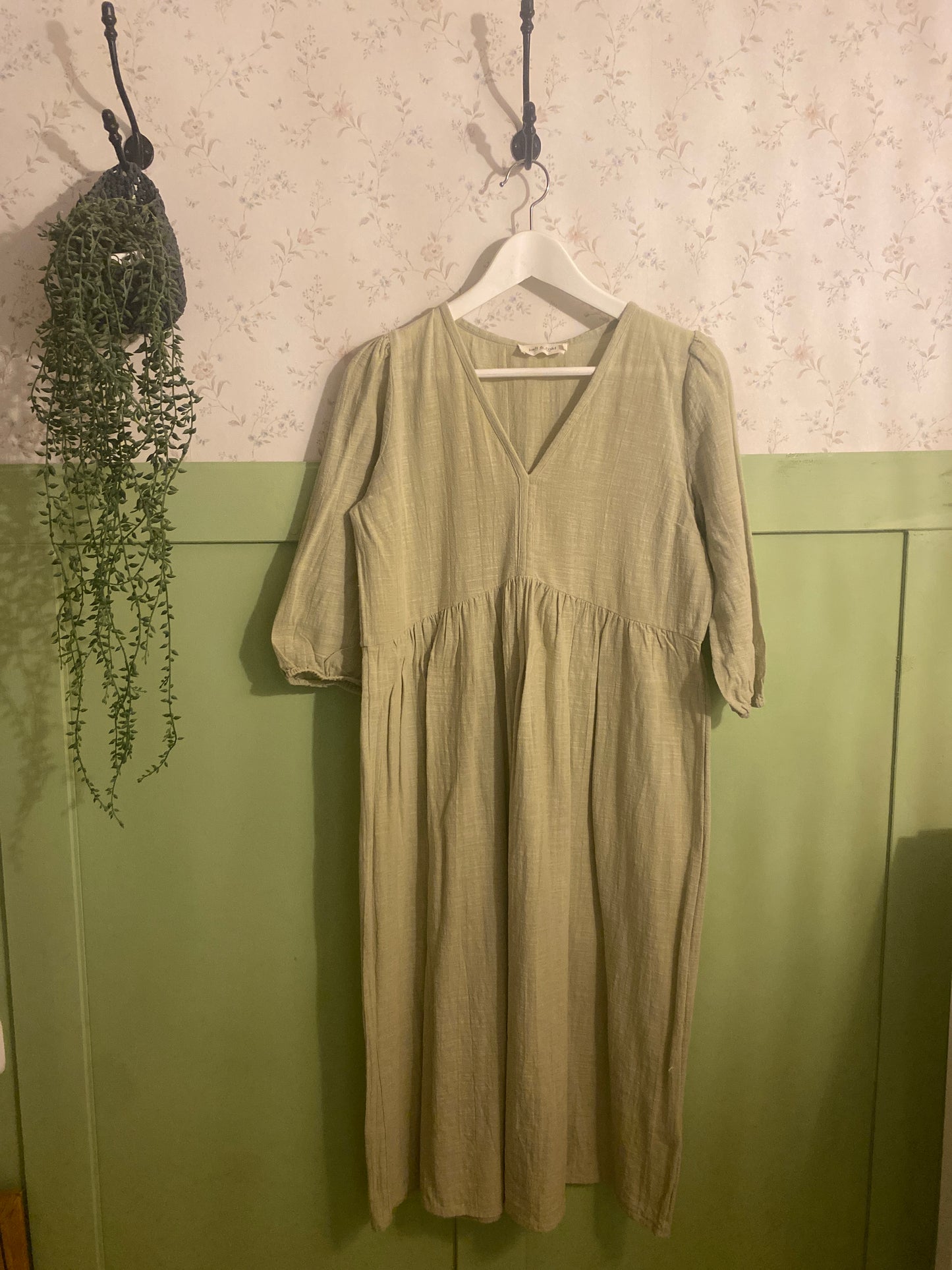 Robe midi verte