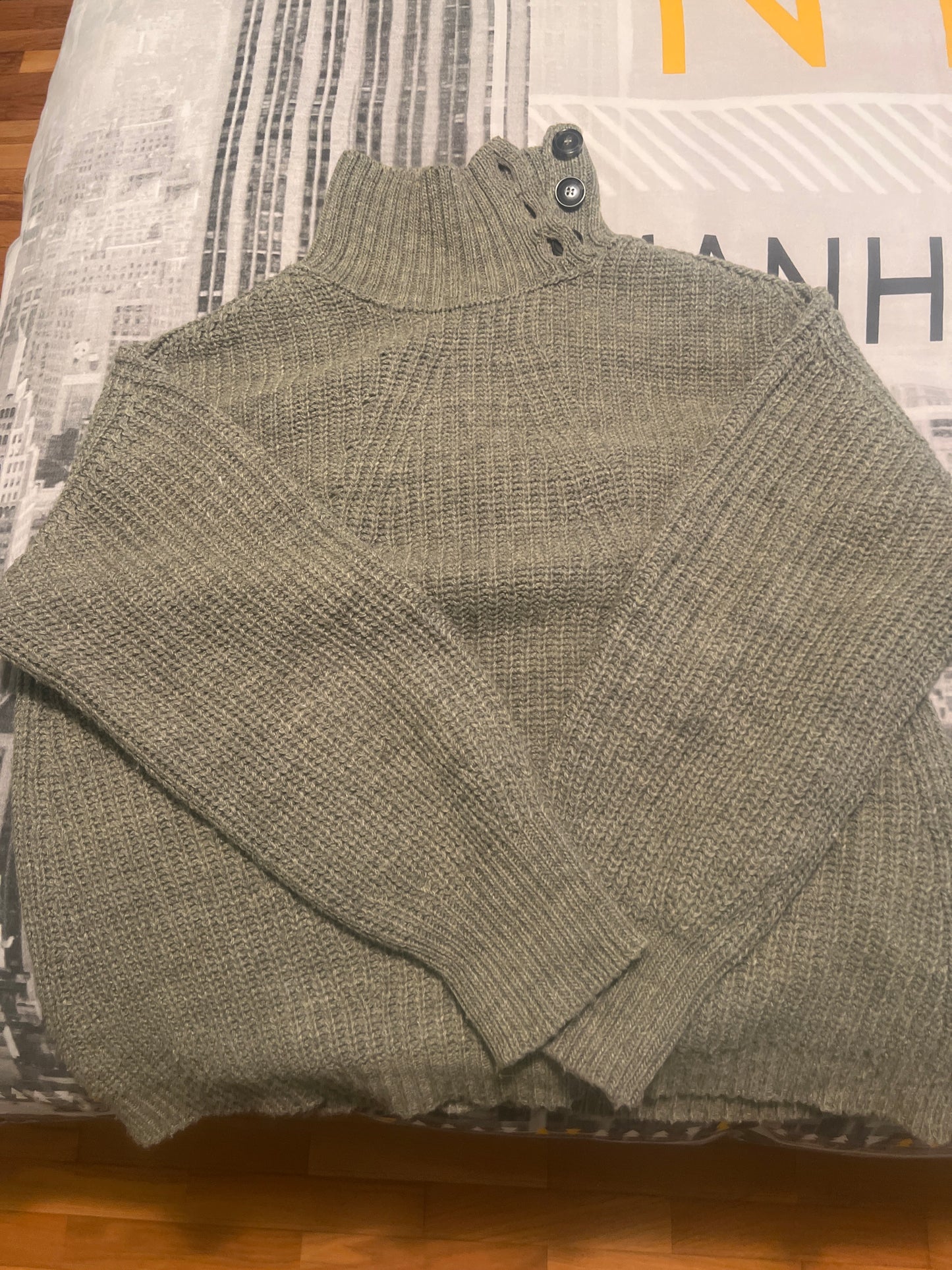 PULL COL PERKINS À BOUTONS