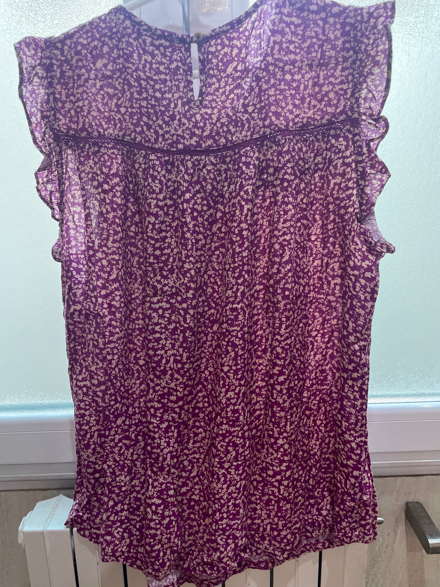 Fuchsia floral blouse