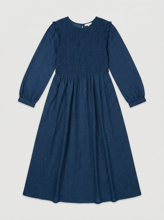 Vestido mini marino con florecitas