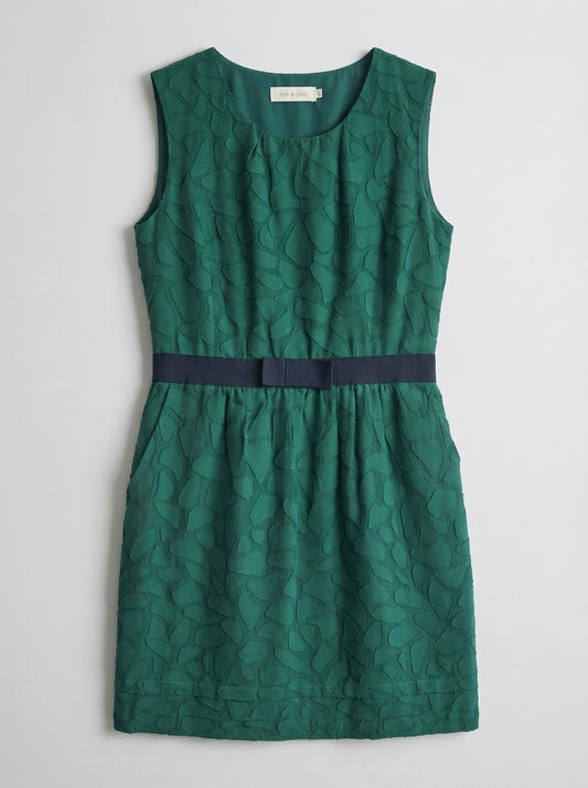 Vintage. Green silk devoré dress