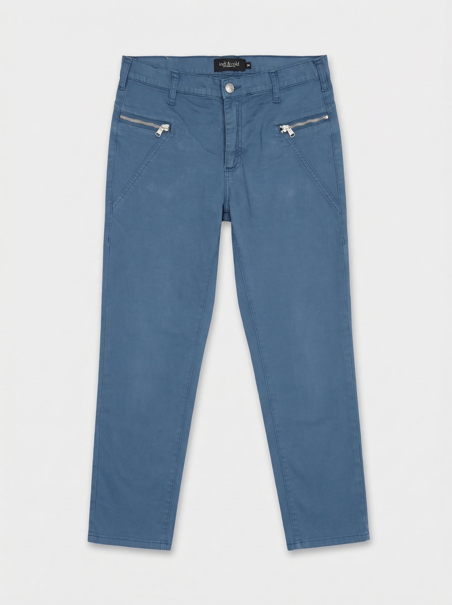 Pantalons zippé, bleu indigo.