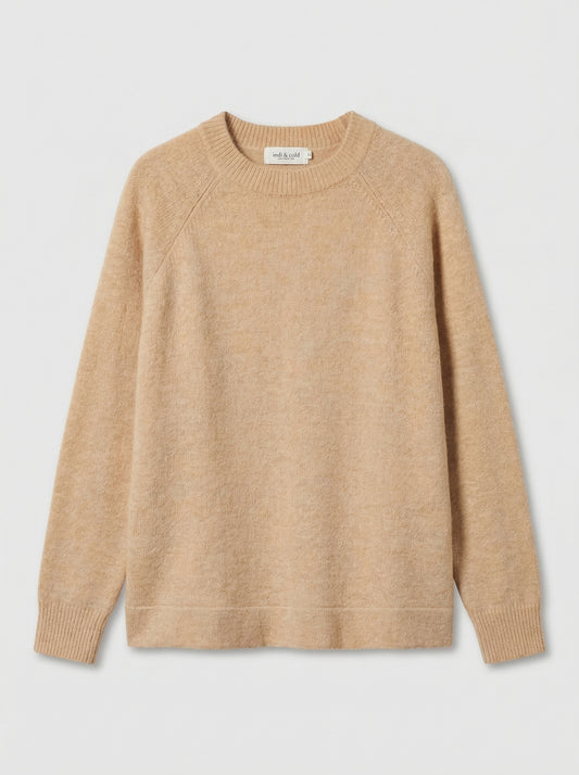 Knitted sweater with matching skirt